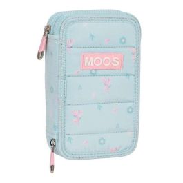 Plumier Doble Moos Garden Turquesa 12.5 x 19.5 x 4 cm (28 piezas)