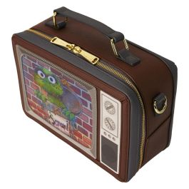 Loungefly Bolso bandolera lenticular Retro TV Barrio Sésamo de piel vegana con detalles en relieve y estampados