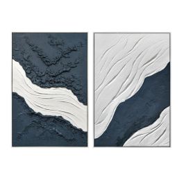 DKD Home Decor Cuadro Moderno Azul Blanco Lienzo PS 4.5 x 123 x 83 cm (2 Unidades) Precio: 176.59000029. SKU: B1EK9P3ZGR