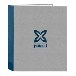 Carpeta de anillas Munich Street Azul Gris A4 27 x 33 x 6 cm Precio: 6.50000021. SKU: B1ERASED9R