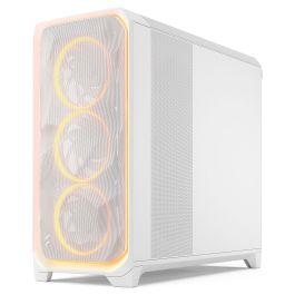 Fractal Design Meshify 3 XL Ambience Pro RGB White TG Light Tint - Caja de PC Blanca con Panel de Vidrio Templado e Iluminación