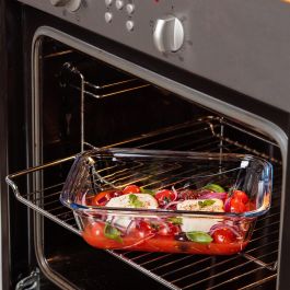 Pyrex Plato de conservación rectangular 3,3L 30x23cm con tapa azul