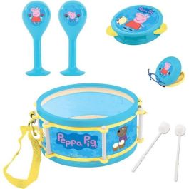 Lexibook - Set musical de Peppa Pig - 7 instrumentos - Almacenamiento en el tambor
