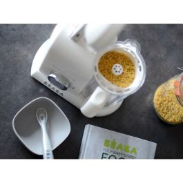 BEABA Babycook Solo Robot 4 en 1 Al vapor, Mezclado, Descongelado, Recalentado XL Capacidad Blanco y Plata
