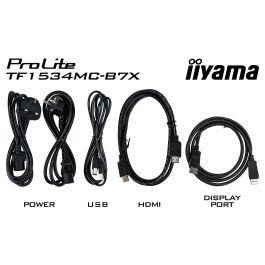 IIYAMA TF1534MC-B7X 38.1 cm (15") 1024 x 768 Pixeles XGA LED 4:3 Pantalla Táctil Multi-Touch 10 Puntos 8 ms Negro