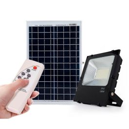 Foco Proyector LED 30W 3.000Lm 6000ºK Solar Sensor 30W + Control Remoto Panel 6V/12W 40.000H  [HO-626003-CW]