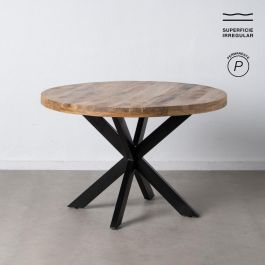 Mesa Comedor Natural-Negro Madera-Hierro 120 X 120 X 79 cm Precio: 460.0057. SKU: B1BVDLTCTB