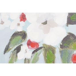 DKD Home Decor Cuadro Decorativo de Estilo Oriental con Detalle de Buda, en Lienzo Azul y Beige, Set de 2 piezas, 140x140x3 cm