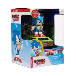 Jakks Pacific 412271 Figura Sonic the Hedgehog Coleccionista "Golpeteo De Pie" Solar, Ojos Parpadeantes