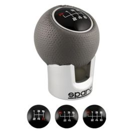 SPARCO SPC0105GR Pomo Palanca de Cambios Lazio Cromado y Gris de Aluminio y Polipiel con Dibujo Intercambiable Deportivo Precio: 27.50000033. SKU: S3700554