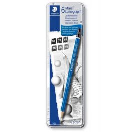 Staedtler Lápices De Grafito Mars Lumograph Hb-2B-4B-6B-7B-8B Caja Metálica 6 Ud Precio: 7.58999967. SKU: B19VL26T47