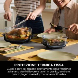 Ninja NIN0622356317610 Freidora sin Aceite CRISPI Portátil, 1.4L y 3.8L, 4 Programas, 1400W, Beige
