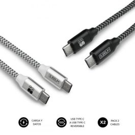 Subblim Pack 2 Cables Usb Tipo Usb-C A Usb-C 1 M Black/Silver