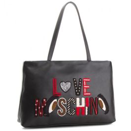 Moschino, Bolso de tela, Negro, jc4288pp06km_0000, 36/39 x 25,5 x 11 cm Precio: 207.49999963. SKU: B1AJEKT89S