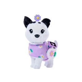 Barbie Jfp39 Muñeca Twinning Looks Asiática con Perro y Accesorios Combinados de Margaritas Moradas - Mattel