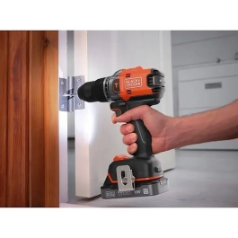 Taladro atornillador de impacto inalámbrico de 18 V + 2 baterías de 2 Ah + cargador - BLACK&DECKER - BLD683D2XK-QW - Sin escobillas