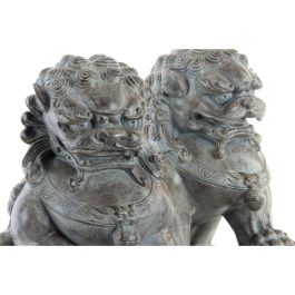 Figura Oriental DKD Home Decor Gris 18 x 27 x 28 cm (2 Unidades)