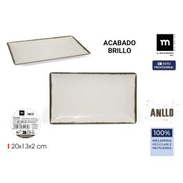 Inde Bandeja de Melamina Brillo Anllo 20 x 13 x 2 cm (24 Unidades)
