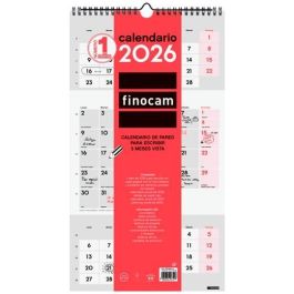 Finocam 3Mv Calendario De Pared para Escribir 236x430 mm, 3 Meses a la Vista, Anual Neutro 2026 Precio: 6.50000021. SKU: B12AS9PZCZ