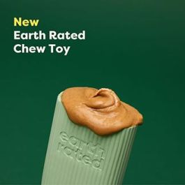 Earth Rated Juguete Mordedor Dispensador de Golosinas para Perros | Caucho Natural Duradero Talla L | Lavavajillas y Congelador | Color Verde