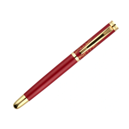 Belius Bolígrafo Soiree Aluminio Color Granate y Dorado Tinta Azul Caja Diseño Art Deco 0.8 mm