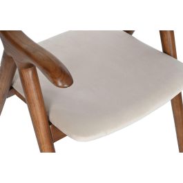 DKD Home Decor Silla Horeca 54 x 81 x 56 cm (2 Unidades) Marron Oscuro Beige