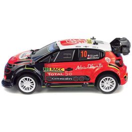 Coche radio control citroën c3 wrc 1:10, emisora 2,4ghz con bateria y cargador usb 42x13x20 cm