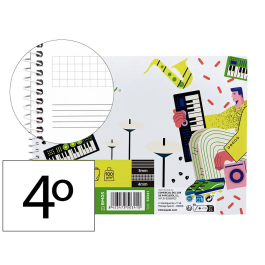 Liderpapel Bloc Música Combi Pentagrama 3mm con Anotaciones Cuadrícula 4mm Cuarto 20 Hojas 100g/m2 Apaisado Precio: 1.50000032. SKU: B1C6PLTE74