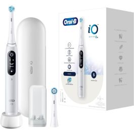 Oral-B iO Series 6 White Cepillo Dental Vibratorio Adulto con 5 Modos, Sensor de Presión Inteligente y Blanqueador para Encías