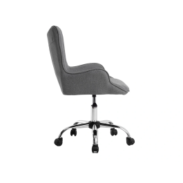 Q-connect Silla de Escritorio Mes Sina Base Metálica, Ruedas Premium, Altura Max 960 mm, Color Gris