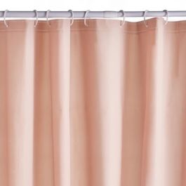 Cortina de ducha con diseño de gofres - Rosa - PEVA - 180 x 200 cm - 12 ganchos - UTILITY - TODAY Precio: 19.49999942. SKU: B1FVPH7JR5