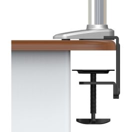 Digitus DA-90353 Soporte de Mesa para 2 Monitores hasta 32" (81 cm), 8 kg, Abrazadera, Negro/Plata