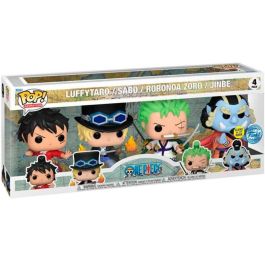 FUNKO Blister 4 figuras POP One Piece Exclusive - Luffytaro, Sabo, Roronoa Zoro, Jinbe