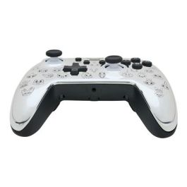 Power A 1522785-01 Mando con Cable Mejorado para Nintendo Switch - Pikachu Negro/Plata, Compatible con Switch OLED y Switch, Botones Asignables, Cable USB-C 3m
