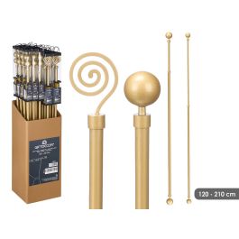 Barra Cortina Dorado 120-210 cm Giftdecor - Set incluye cabezales, soportes y anillas (24 Unidades) Precio: 135.49999991. SKU: B17L87E6FR