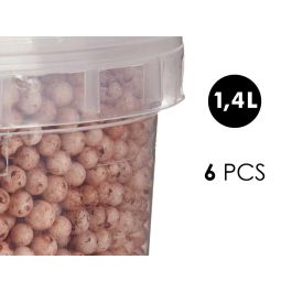 Pincello Bote de Bolas de Poliespan Marrón 13.5x14x14.5 cm (Set de 6)