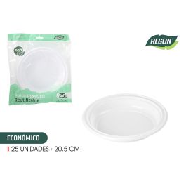 Set de 25 platos hondos rojos plásticos económicos 20.5 cm Algon (12 Cajas) Precio: 19.49999942. SKU: B1J4HKWHWE