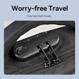 Mochila Vention KRKB0 para Portátiles hasta 17"/ Impermeable/ Puerto USB/ Antirrobo/ Negra Mochila Vention KRKB0 para Portátiles hasta 17"/ Impermeable/ Puerto USB/ Antirrobo/ Negra