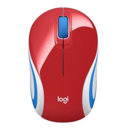 Mini mouse inalámbrico óptico LOGITECH - M187 Rojo