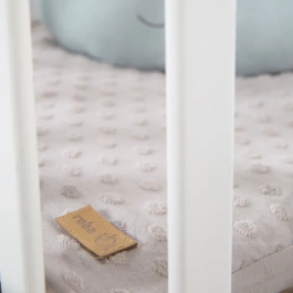 Roba ROB4005317333557 Parque Infantil 75 x 100 cm Gris con Alfombra de Juegos 'Lil Planet' Madera Lacada en Blanco