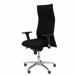 Piqueras y Crespo Sillón Albacete XL Giratorio Sincro Brazos-R Tapizado Bali Negro - Hasta 160 kg