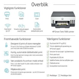 HP Smart Tank 7005 Multifunción Color A4 Dúplex de Inyección de Tinta con Wi-Fi, Bluetooth y Sistema de Tinta Recargable de Alta Capacidad (Impresión, Copia, Escaneado)