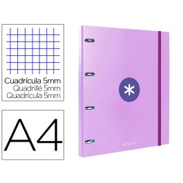 Carpeta Con Recambio Antartik A4 Cuadro 5 mm Forrada 4 Anillas 25 mm Redondas Color Lavanda Precio: 11.495000483999998. SKU: B19E2HDB63