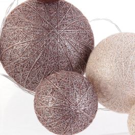 Home Deco Factory Guirnalda de Luces 10 LED con Bolas de Diferentes Medidas para Decoración