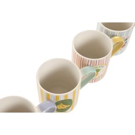 DKD Home Decor Taza Moderna de Porcelana/New Bone Verde/Azul 400ml - Apta Microondas y Lavavajillas (12 Unidades) 8.5 x 9.6 x 12 cm