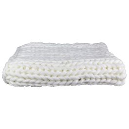 Home Deco Factory Manta De Punto Grueso Crudo 120x150 cm