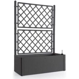 Stefanplast Caja de flores rectangular Deluxe con enrejado, reserva de agua, indicador nivel, imitación mimbre 100x43xH142cm Antracita 90+6.5L Precio: 116.69000057. SKU: B166LSGY7Z