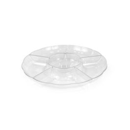Bandeja PS 6 departamentos transparente roja 30.5 cm Algon (12 Unidades) Bandeja PS 6 departamentos transparente roja 30.5 cm Algon (12 Unidades)