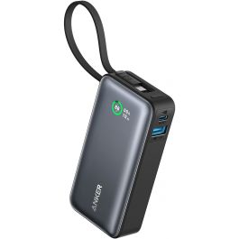 Anker A1259G11 PowerBank 545 Nano 10.000 mAh PD 30W con cable USB-C, negro para móvil/tablet