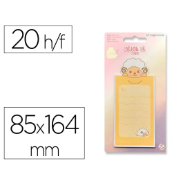 Imaginovo Bloc notas adhesivas con mensaje trasero 20 hojas 85x164 mm Precio: 1.452. SKU: B13Y8LWFA2
